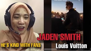 Jaden Smith  LV Louis Vuitton Paris France  Karate Kid  REACTION TIKTOK FYP [upl. by Lacym]