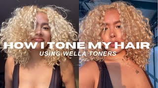 How I tone my hair using Wella t18 and t11 [upl. by Anthea164]