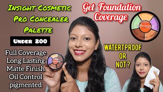 How to use Insight Cosmetic Pro Concealer Palette Full Makeup Watertest ResulReview amp Demo [upl. by Halstead]