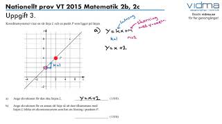 ‪Uppgift 3 Nationellt prov VT 2015 Matematik 2b 2c‬ [upl. by Nilrak]