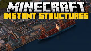 Minecraft INSTANT STRUCTURES MOD EP2 Stadiums Scrap Yards amp More Mod Showcase [upl. by Scuram209]