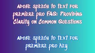 Installing adobe speech to text for premiere pro 2024 Made Easy StepbyStep Guide [upl. by Maryn]