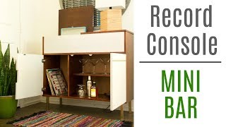 How to Build a Record Console  Minibar  Woodworking Build [upl. by Burley808]