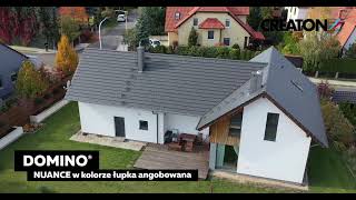 🏠 Realizacja  Płaska dachówka ceramiczna CREATON DOMINO NUANCE w kolorze łupka angobowana [upl. by Frick]