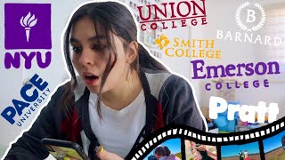 2021 College Decision Reactions NYU Tisch Emerson Pratt Barnard amp more FILM SCHOOL [upl. by Romelda]