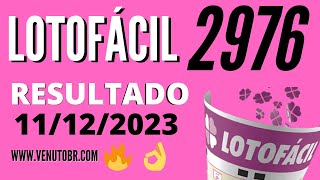 🍀 Resultado Lotofácil 2976 [upl. by Tumer]