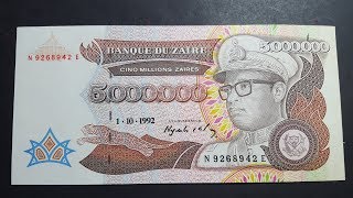 Zaires highest banknote denomination [upl. by Argella]