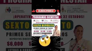 📌🤑Programas Bienestar Primera semana de pagos del 4 al 9 de noviembre a nivel nacional [upl. by Hyozo]