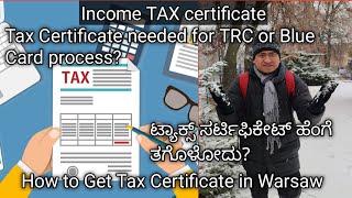 How to Get TAX Certificate in Warsaw PolandTAX Clearance Certificate for TRC or Blue Card [upl. by Mcdermott983]