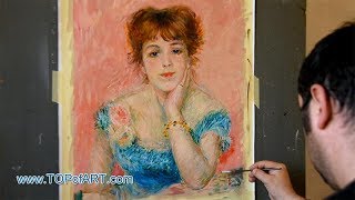 Bust of Jeanne Samary  Renoir  Art Reproduction Oil Painting [upl. by Prendergast]