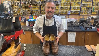 Church’s English Shoes Back Lining Repair at Shoe Healer Doncaster [upl. by Notyarb478]