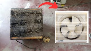 Fan Restoration  Old fan Cleaning  Exhaust Fan Wash [upl. by Gaspard]