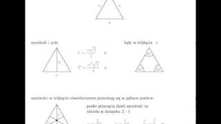 Trójkąt równoboczny  wzory [upl. by Fezoj]