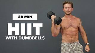 FULL BODY Dumbbell HIIT Workout APARTMENT FRIENDLY [upl. by Gonroff753]