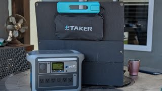 Portable Solar Panel for camping  Setting up the ETaker S200 from start to finish to power camper [upl. by Aicilec]