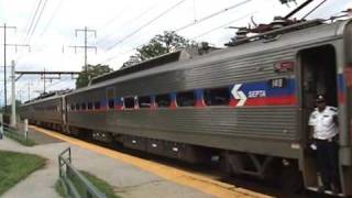 Amtrak amp Septa trains on the NEC in NorwoodPA [upl. by Lianne]