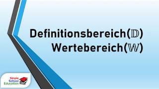 Mathe ● Definitionsmenge Wertemenge  SimpleSchoolEducation [upl. by Tur]