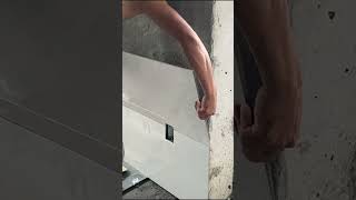 Vertical tile installation method on flat wallsshotrs [upl. by Aneer]