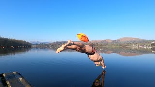 Morning open water swim in Ullswater [upl. by Sena]