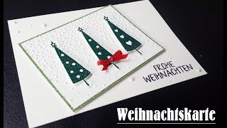 Frohe Weihnachten  Grußkarte  Bäume  Schnee  CreativeDepot  Tutorial [upl. by Nwahsyd]