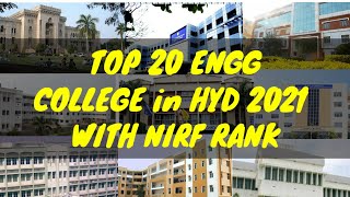 Top 20 Engineering Colleges in Hyderabad 2021  With Nirf Ranking 2021 [upl. by Revlys255]