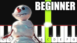 Sia  Snowman  SLOW Piano Tutorial [upl. by Adnotal]