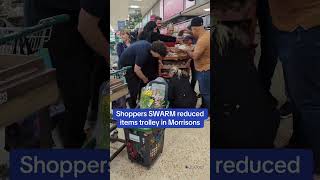 Shoppers SWARM reduced items trolley in Morrisons [upl. by Iraam]