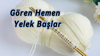 Yelek Örneği  Yelek Modeli örgü yelek yelekörneği knitting crochet [upl. by Lorilyn432]