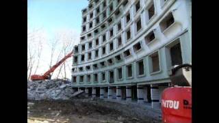 Tour Alphonse Daudet 55 rue Victorine Autier Amiens 80 demolition dimmeuble [upl. by Yzus]