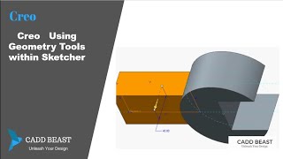 Creo Using Geometry Tools within Sketcher [upl. by Nannette366]