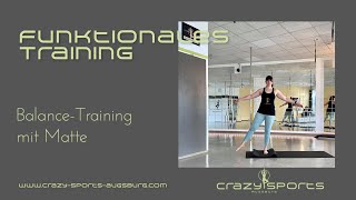 CrazySports Augsburg  Tutorial Functional Training Balance mit der Matte [upl. by Aicenaj]