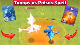 Who can Survive POISON Spell in Clash of Clans [upl. by Rehttam]