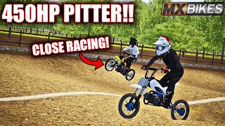 RACING 450 HORSEPOWER PITBIKES ON STRAIGHT RHYTHM WAS INSANE MX BIKES [upl. by Enilorak]