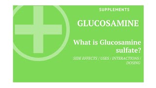 Glucosamine Sulfate What is Glucosamine Sulfate Used For Glucosamine Sulfate Benefits [upl. by Gilli]