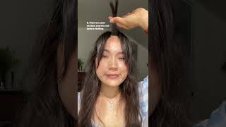 Easy DIY Wispy Cottagecore Bangs Tutorial 5 min  no experience 🌤 [upl. by Hollie]