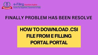 How to Download CSI File from E filling Portal for TDSTCS Return Q2 FY 202223 By Sudhanshu Singh [upl. by Eenerb]