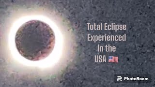 TOTAL SOLAR ECLIPSE LIVE EXPERIENCE IN THE USA CANADA AND SOME PARTS IN NORTH AMERICA 2024 [upl. by Ollie]