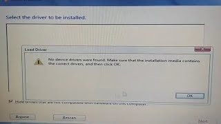 How to fix no driver were found windows 7 while installation [upl. by Ninos]