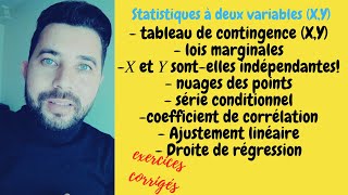 Statistiques à Deux variables cours et exercices corrigés [upl. by Ydisac]