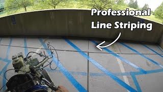 Professional Parking Lot Line Striping [upl. by Airbmac]