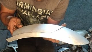 making a rear fender for a motorbike from aluminum [upl. by Primavera]