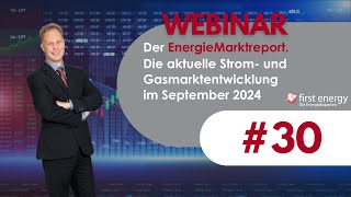 Der EnergieMarkt im September 2024  Die aktuelle Strompreis und Gaspreisentwicklung [upl. by Nohsauq]