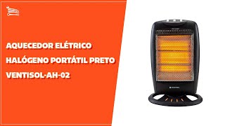 Aquecedor Elétrico Halógeno Portátil Preto  VENTISOLAH02  Loja do Mecânico [upl. by Pomcroy]