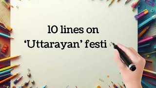 10 lines on Uttarayan Festival  Essay on Uttarayan Festival  Uttarayan Festival celebration [upl. by Zile]