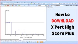 How to download X pert High Score Plusexe I PANalytical Highscore I Nanotechnology [upl. by Tamarra979]