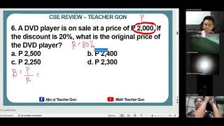 CSE AUGUST 2024  Math Reviewer by Teacher Gon [upl. by Henig]