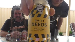 Quiet Deeds  Survivor Type  Hazy Triple IPA  Deeds Brewing  Beer OClock with Slosh amp Buuz 107 [upl. by Ballard]