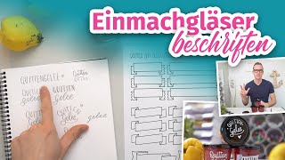 Marmeladengläser beschriften 3 simple Varianten  Tricks DIY [upl. by Laud385]