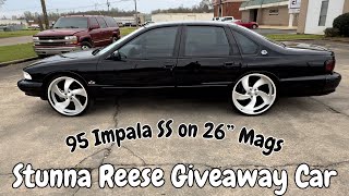 95 Impala SS on 26” Mags  The WINNER of STUNNA REESE GIVEAWAY [upl. by Magen298]