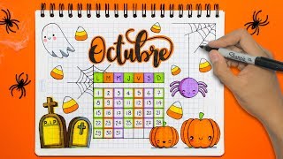 DIY Haz tu Calendario de OCTUBRE HALLOWEEN [upl. by Enoid528]